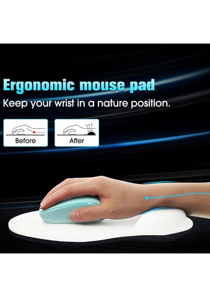 Bilek Destekli Mousepad - Kaymaz Mouse Ped - Fare Pedi - Oval Mouse Altlığı - Oval Mousepad - Mouseped indirimleri