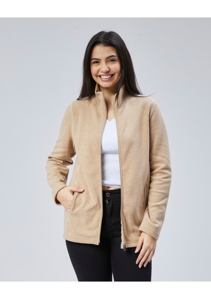 Mooncover Unisex Italyan Polar Fermuarlı Cepli Sweatshirt