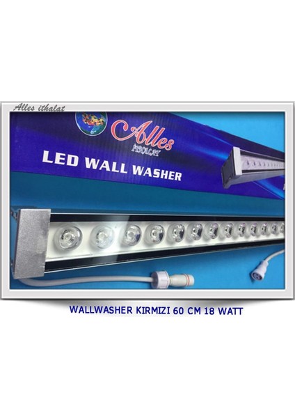 Wallwasher Kırmızı 60 cm 18 Watt 220V