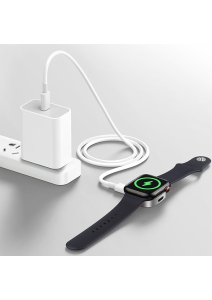 Apple Watch Akıllı Saat Uyumlu Taşınabilir Magsafe Hızlı Sarj Destekli Typ-C Sarj Aleti Powerbank