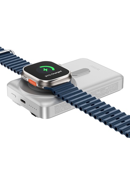 Tüm Modellerle Uyumlu Magsafe Hızlı Sarj Desteki 15W 10000 Mah Standlı Kablolu Taşınabilir Powerbank modelleri
