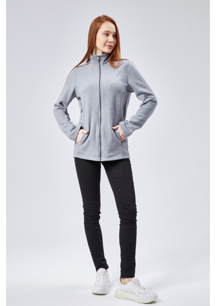 Mooncover Unisex Italyan Polar Fermuarlı Cepli Sweatshirt