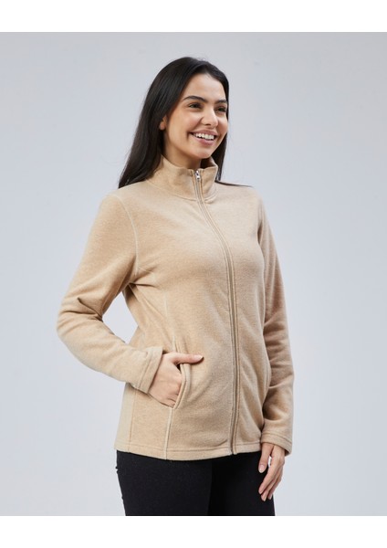 Mooncover Unisex Italyan Polar Fermuarlı Cepli Sweatshirt