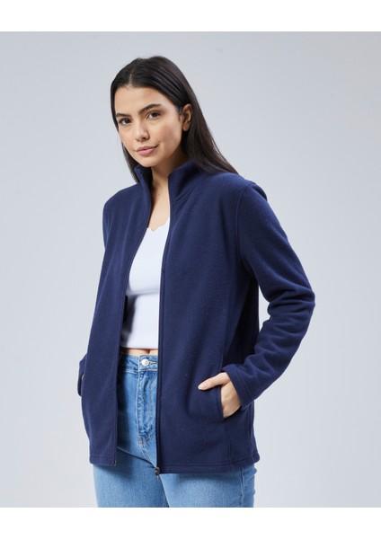 Mooncover Unisex Italyan Polar Fermuarlı Cepli Sweatshirt