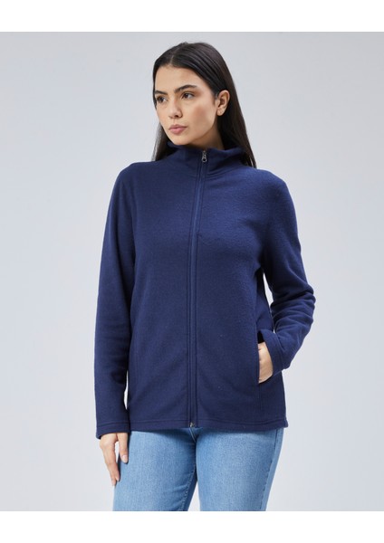 Mooncover Unisex Italyan Polar Fermuarlı Cepli Sweatshirt