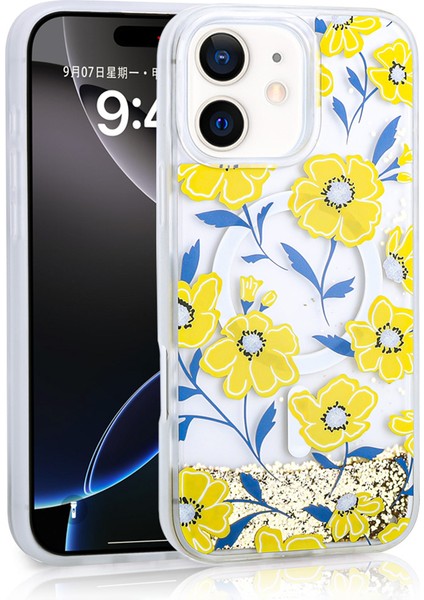 Apple iPhone 11 Kılıf Sıvılı Simli Baskılı Şeffaf Arka Yüzey Mossa Silikon Kapak fiyatları