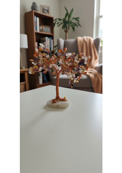 Çakra Doğal Taş Ağacı – El Yapımı Enerji ve Şifa Ağacı, 7 Çakra Dengeleyici Doğal Taşlı Dekoratifobje fiyatları