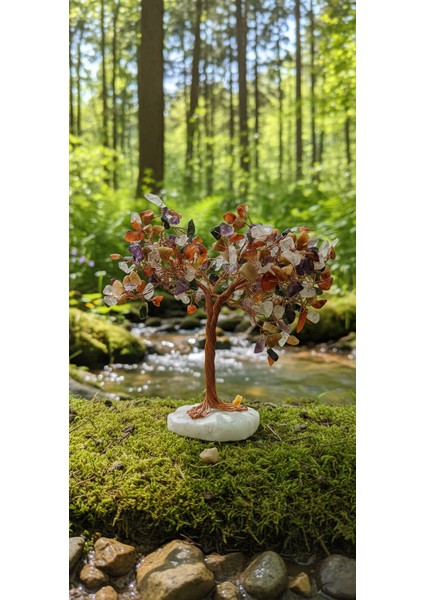 Çakra Doğal Taş Ağacı – El Yapımı Enerji ve Şifa Ağacı, 7 Çakra Dengeleyici Doğal Taşlı Dekoratifobje indirimleri