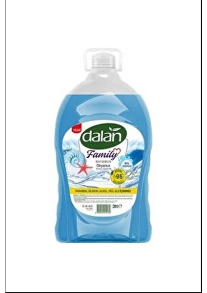 Sıvı Sabun Family Okyanus Doğal İçeriklerle 3 Litre Tüm Ciltler İçin Uygun fiyatları