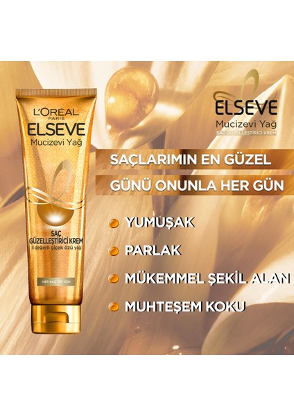 Elseve Mucizevi Yağ Saç Güzelleştirici Krem 150 ml & 10 Etki 1 Arada Saç Güzelleştirici Sprey Serum 150ML indirimleri