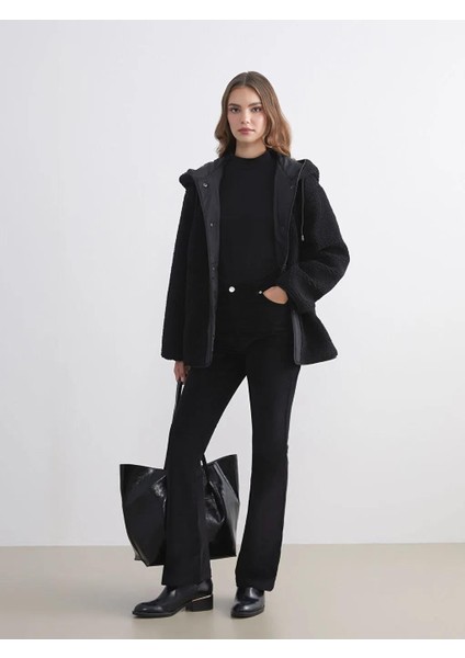 Dar Fit Ispanyol Paça Kadife Kadın Pantolon (W5)