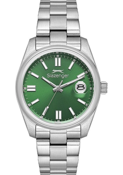 SL.09.2513.1.04 Erkek Kol Saati – Çelik Kasa & Bilezik, Yeşil Kadran