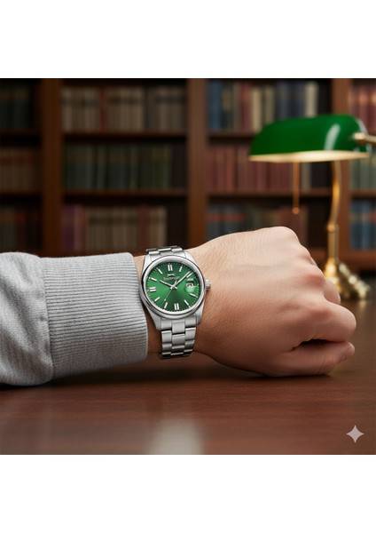 SL.09.2513.1.04 Erkek Kol Saati – Çelik Kasa & Bilezik, Yeşil Kadran indirimleri