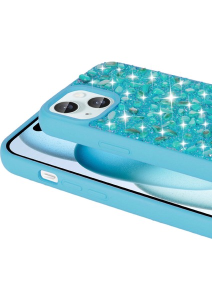 Apple iPhone 15 Kılıf Parlak Taşlı Tasarım Linea Diamond Kapak modelleri