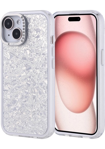 Apple iPhone 15 Kılıf Taşlı Tasarımlı Kapi Kapak