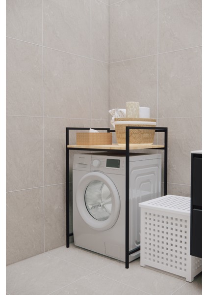 Çamaşır Makinesi Üstü Düzenleyici Raf Banyo Dolabı Makina Üstü Dolap Kurutma Makinası Rafı