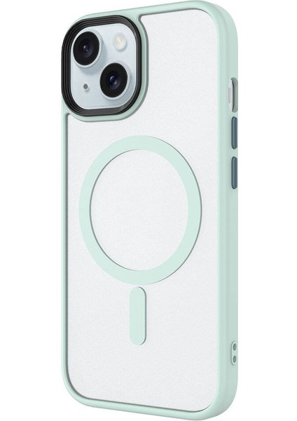 Apple iPhone 15 Kılıf Mat Arka Yüzey Wireless Şarj Özellikli Flet M-Safe Kapak fırsatları