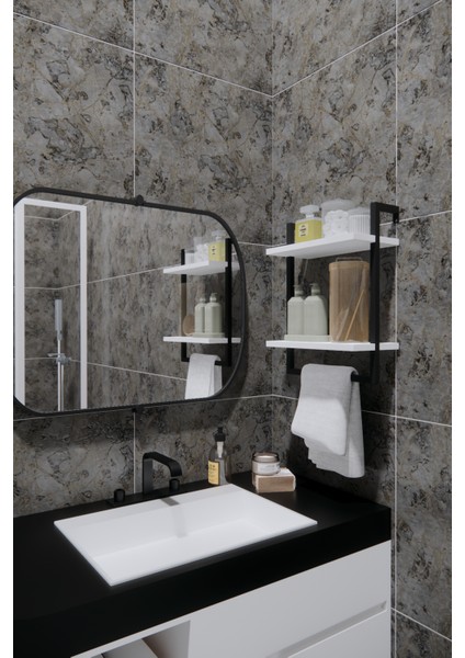 Havluluk Banyo Rafı Çok Amaçlı Banyo Rafı Dolabı Havluluk