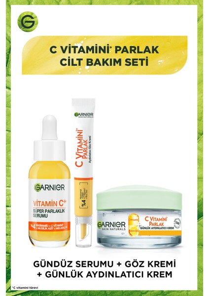 C Vitamin Serum(Niasinamid+Salisilik Asit)+Göz Kremi(Niasinamid+Kafein+Aydınlatıcı Nemlendirici Krem
