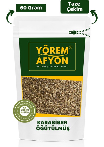 Yörem Afyon Türk Mutfakların Vazgeçilmezi Saf ve Katkısız Taze Çekim Toz Karabiber (Piper Nigrum) | 60Gr.