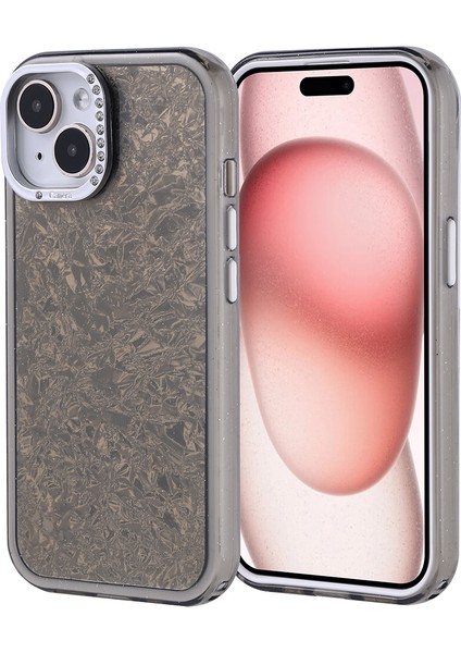 Apple iPhone 15 Kılıf Taşlı Tasarımlı Kapi Kapak