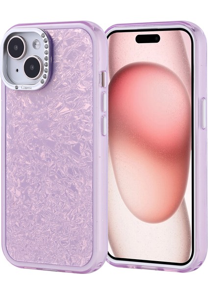 Apple iPhone 15 Kılıf Taşlı Tasarımlı Kapi Kapak