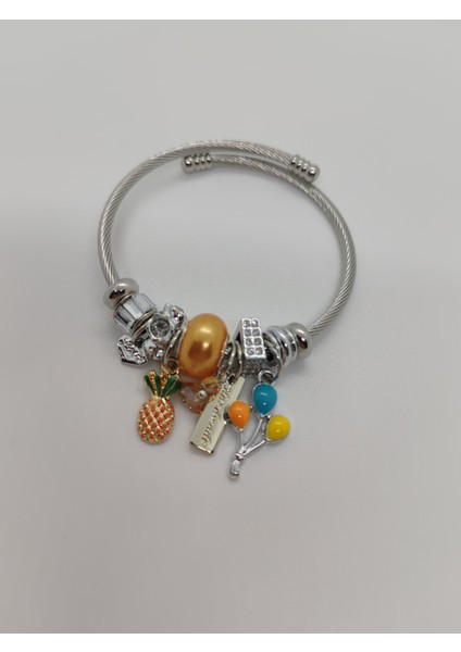 Charm Çelik Bileklik Silver Ananas Balon fiyatları