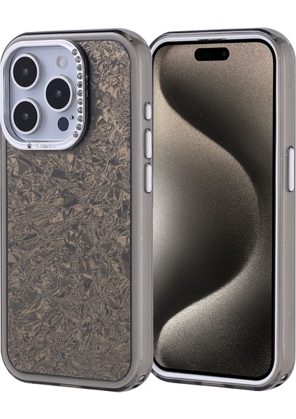 Apple iPhone 15 Pro Kılıf Taşlı Tasarımlı Kapi Kapak