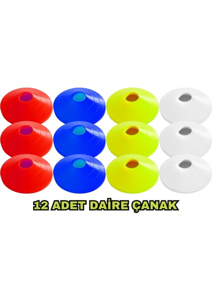Antrenman Seti 12LI Koordinasyon Çemberi 12LI Antrenman Çanağı 12 Adet 17CM Huni Seti fırsatları