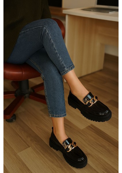 Loafer Bej Deri Günlük Kullanım Loafer Kadın Ayakkabı fiyatları