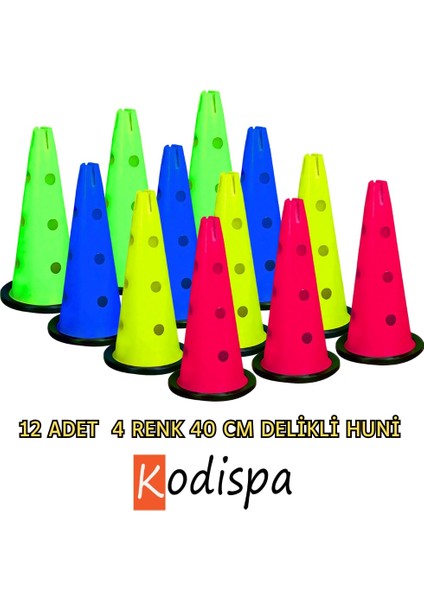 12 Adet 40 cm Delikli Antrenman Hunisi
