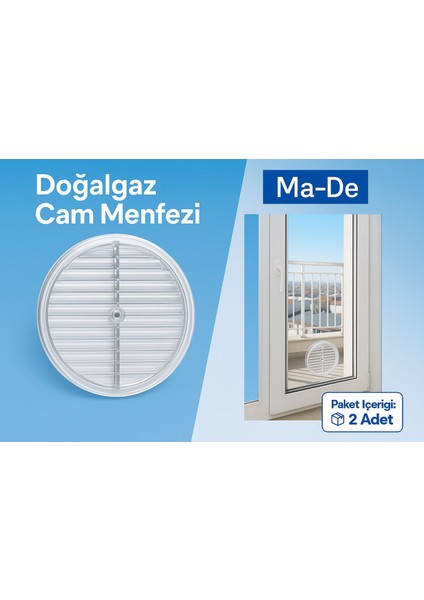Doğalgaz Cam Menfezi – Şeffaf Havalandırma Çözümü