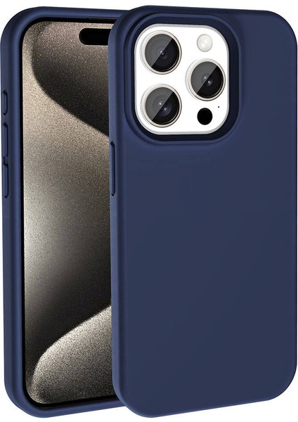 Apple iPhone 15 Pro Kılıf M-Safe Şarj Özellikli Sıvı Teknolojili Silinebilir Sert Kivi Kapak