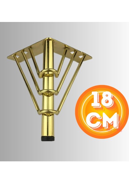 18 cm Metal 3 Telli Koltuk Ayağı Mobilya Ayağı Ünite Ayağı Konsol Ayağı Puf Berjer Ayağı