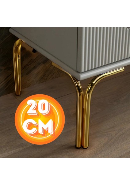 20 cm Metal Magnolia Koltuk Ayağı Mobilya Ayağı Ünite Ayağı Konsol Ayağı Puf Berjer Ayağı
