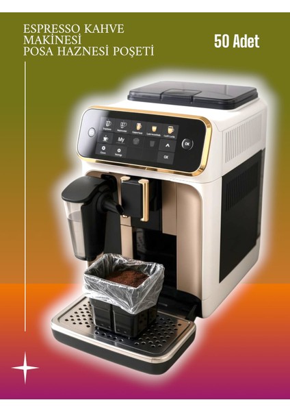 Kahve Makinesi Posa Haznesi Poşeti 50 Adet (17CM x 25CM)