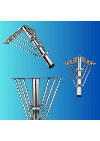 20 cm Metal 3 Telli Koltuk Ayağı Mobilya Ayağı Ünite Ayağı Konsol Ayağı Puf Berjer Ayağı fiyatları