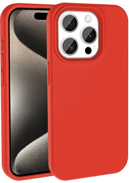 Apple iPhone 15 Pro Kılıf M-Safe Şarj Özellikli Sıvı Teknolojili Silinebilir Sert Kivi Kapak