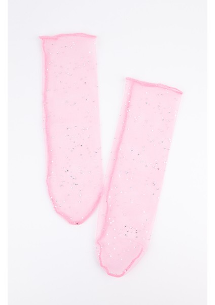 Pembe Küçük Sim Detaylı Kız Çocuk Tül Çorap fiyatları