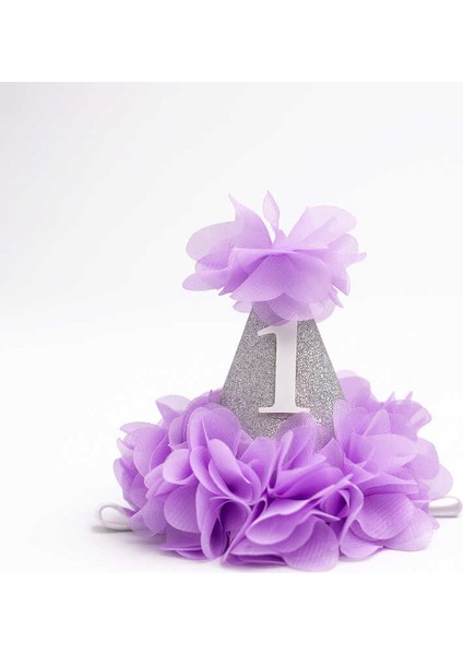 Lila 1 Yaş Huni Doğum Günü Tacı