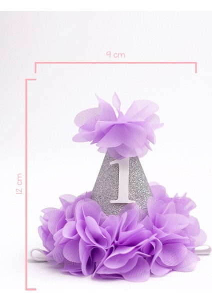 Lila 1 Yaş Huni Doğum Günü Tacı modelleri