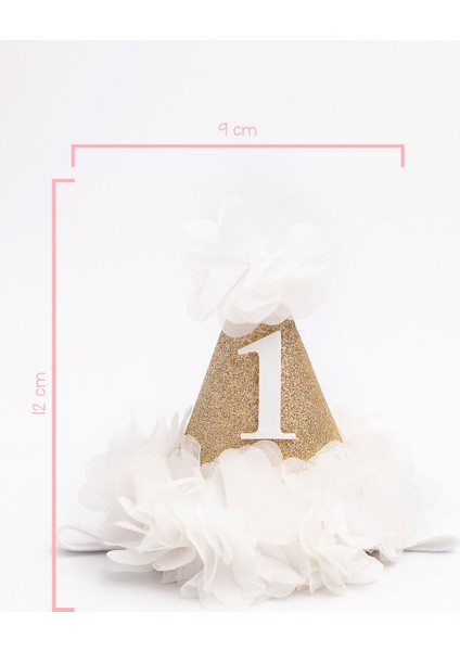 Beyaz 1 Yaş Huni Doğum Günü Tacı fırsatları