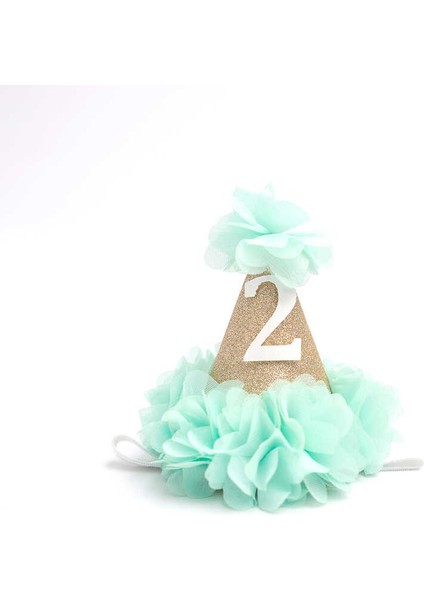 2 Yaş Huni Doğumgünü Tacı - Mint