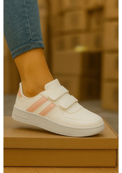 unisex Çocuk Lastikli ve Cırtlı Rahat Sneaker Spor Ayakkabı