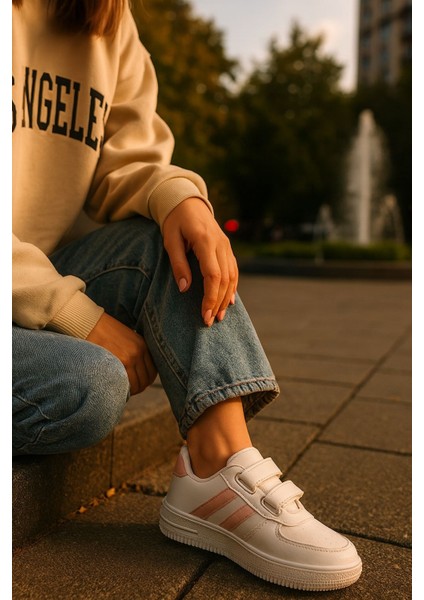 unisex Çocuk Lastikli ve Cırtlı Rahat Sneaker Spor Ayakkabı fiyatları