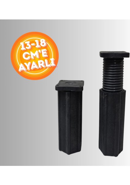 13-18 Cm'e Ayarlanabilir Destek Ayağı Orta Ayak Yükseltilebilir Koltuk Mobilya Orta Ayağı