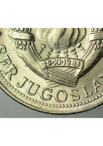 Yugoslavya 2 Dinar 1976 Iki Yüzde Hatalı Basım-Çifte Darp Double Die Errör. Çil fiyatları