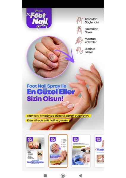 Foot Nail Sprey, Koku, Mantar, Ayak ve Tırnak Bakım Spreyi 50 ml fiyatları