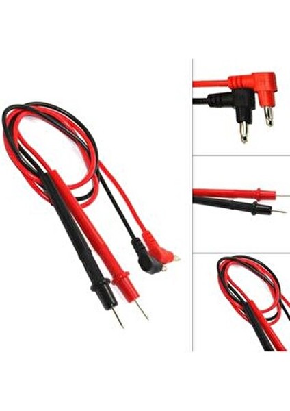 Multimetre Probu 1000V 10A Kırmızı Siyah Çift Kablo ile Elektriksel Test