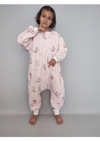 Pamuk Pazen Çocuk Uyku Tulumu %100PAMUK Çift Kat Pazen 0-8 Yaş 20-24 Derece